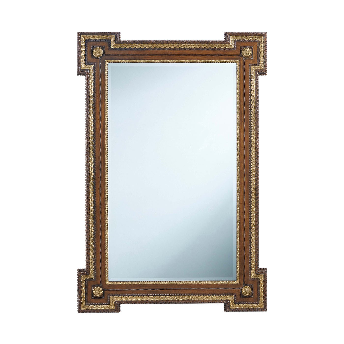Ornate George II antique style mirror, full view.