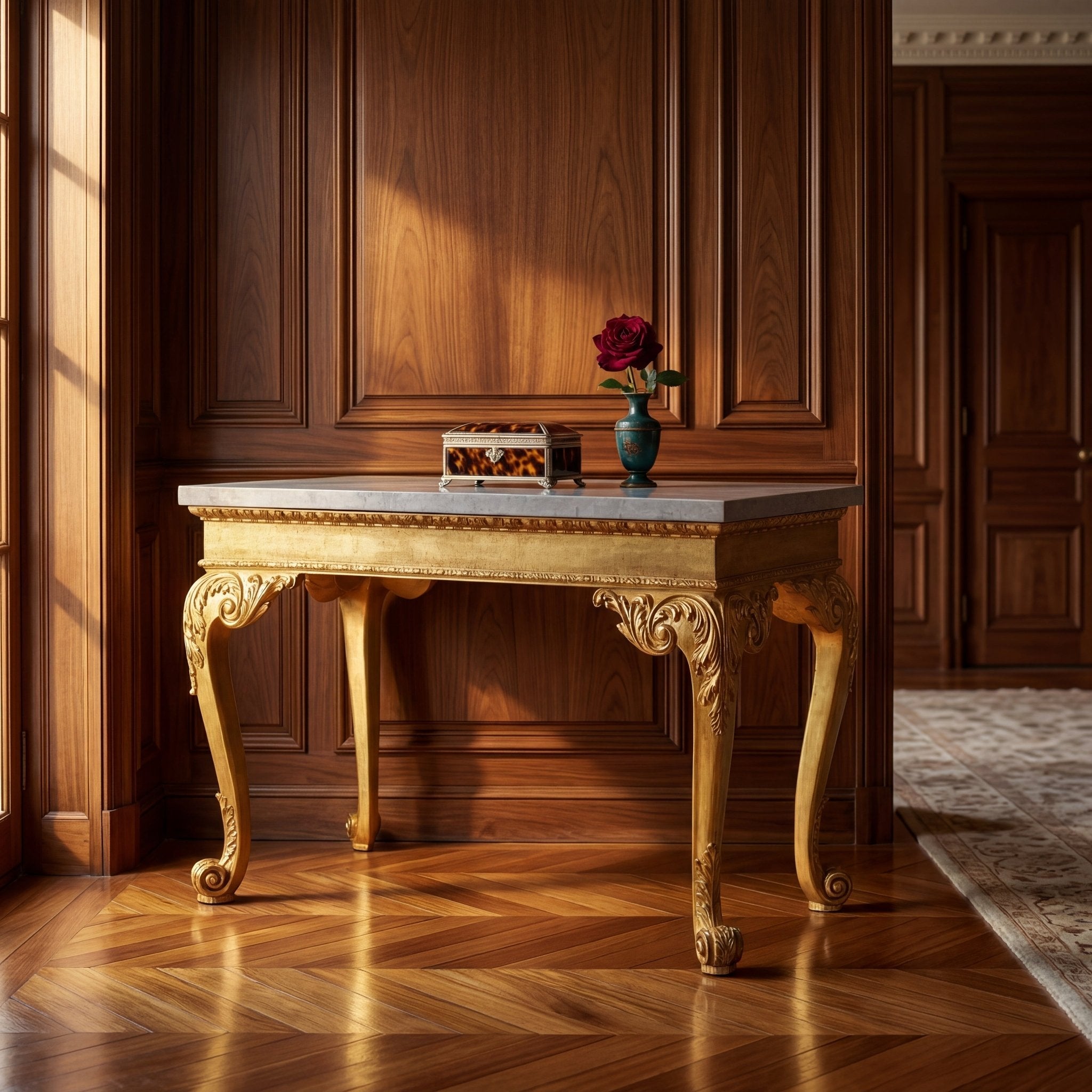 George II Giltwood Console Table - English Georgian America