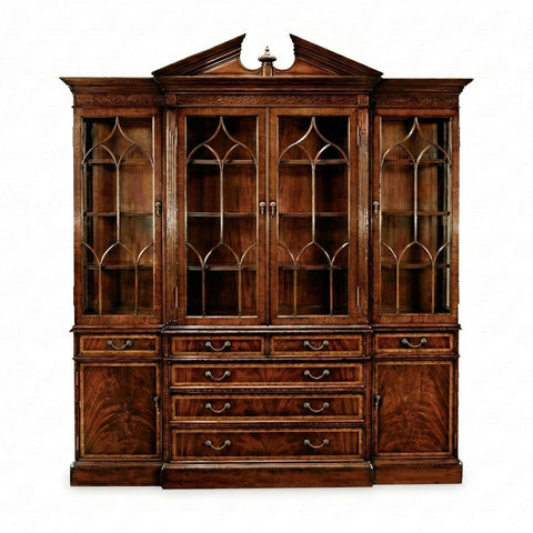 George II Mahogany Breakfront Bookcase