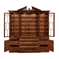 Interior view, George II bookcase with open shelves.