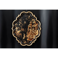 Detailed central design on Chippendale sideboard doors