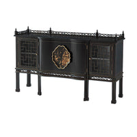 George II style Chippendale sideboard angled front view