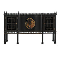 Chippendale sideboard front view with intricate design