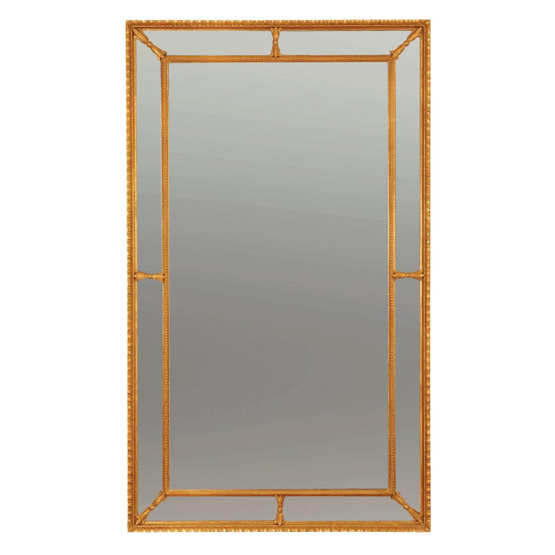Ornate gold George III Adam Border Pier Mirror classic design.