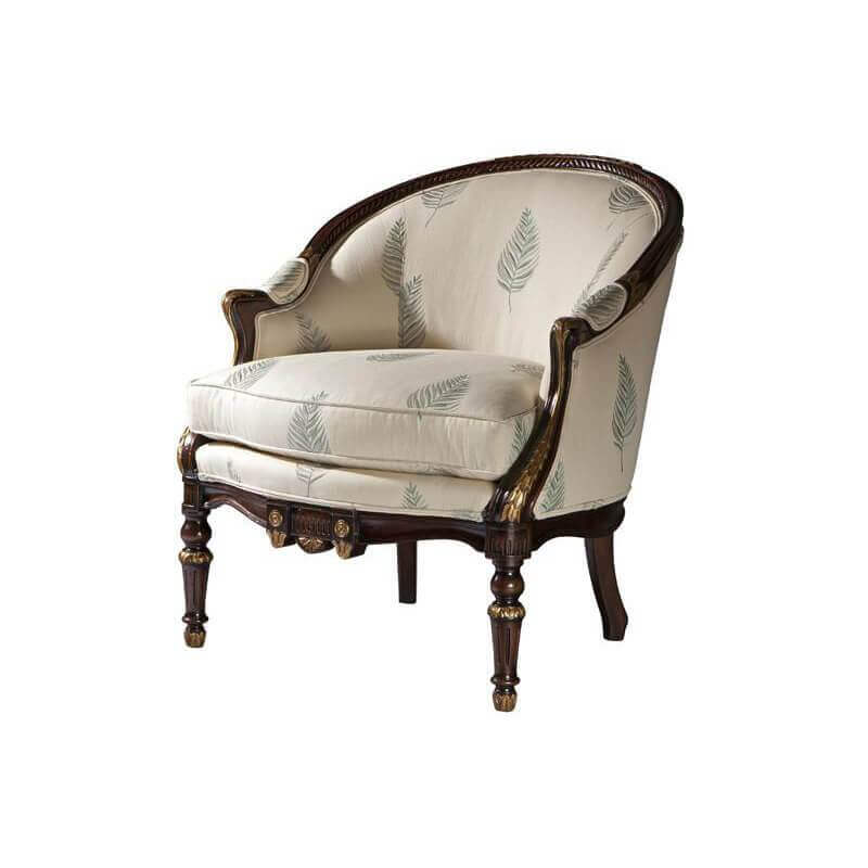 George III Bergere Armchair angled front view.