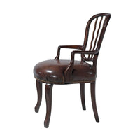 Side view of George III style dining armchair.