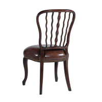 Mahogany dining chair, back view.