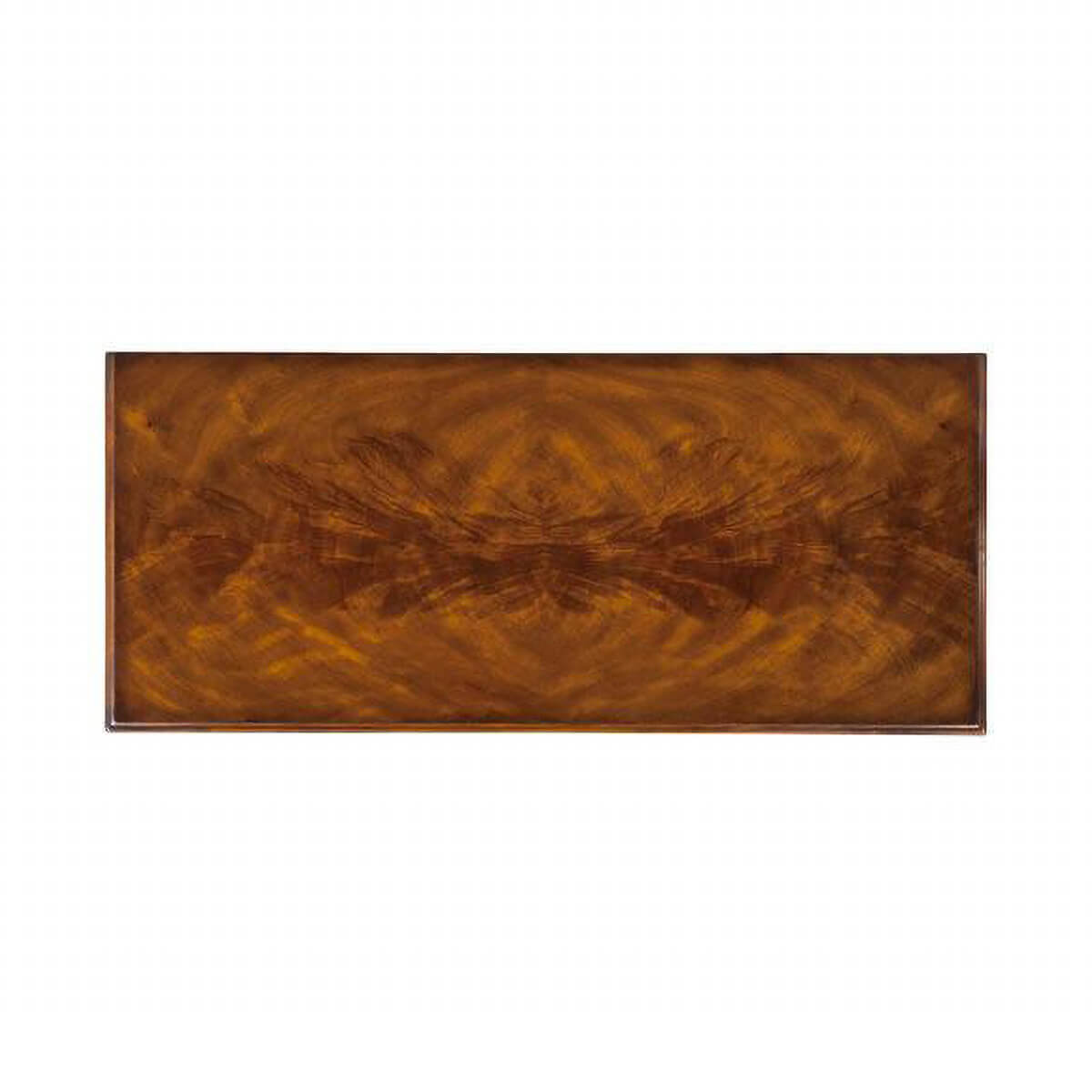 George III mahogany chest, top view showing wood grain pattern.