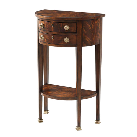 George III Mahogany Demi Lune Console