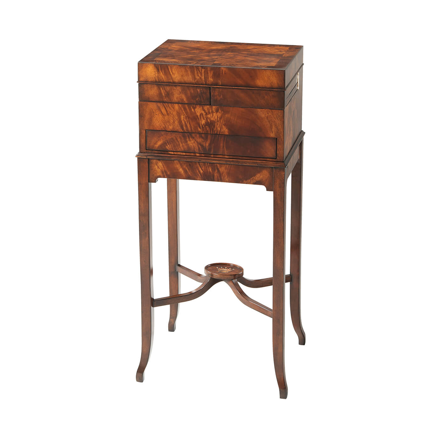 George III mahogany dressing table, closed view.