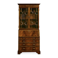 Front view of closed George III mahogany secretary bookcase.