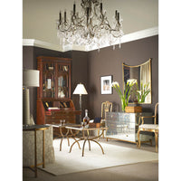 Living room with George III secretary bookcase in corner.