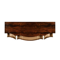 Top view of George III serpentine sideboard.