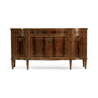 Front view of George III serpentine sideboard.