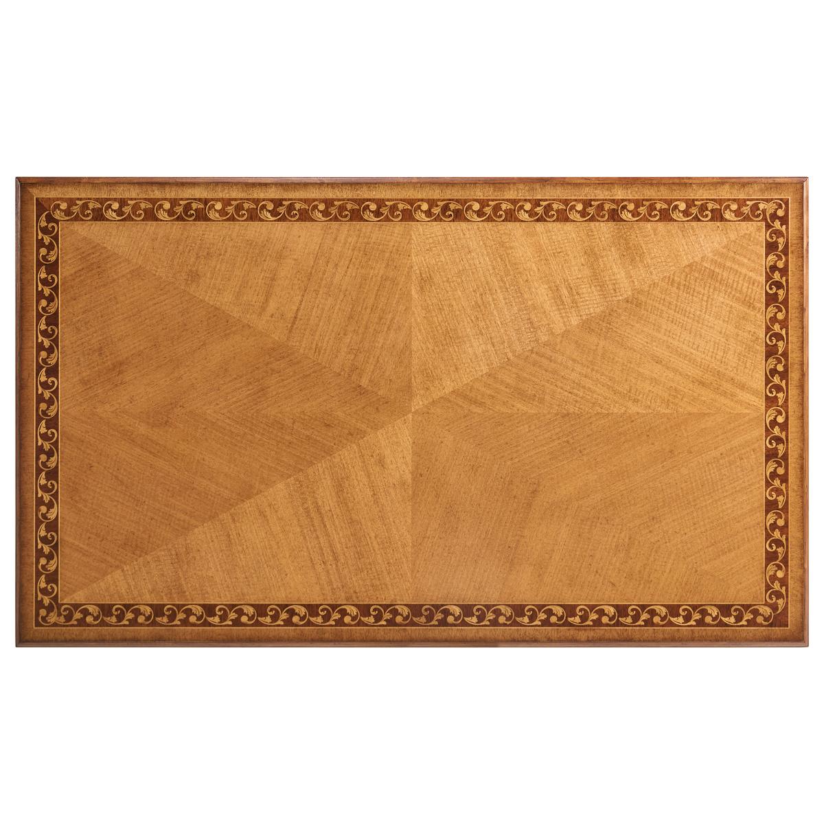 Top surface pattern of elegant giltwood coffee table.