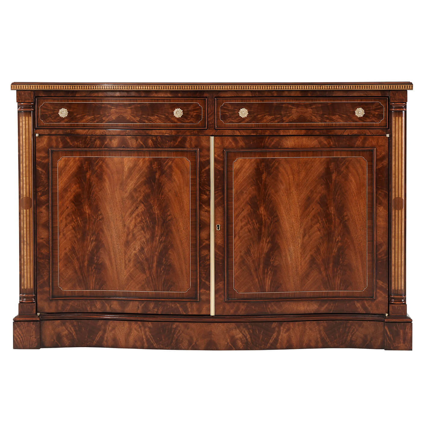 George III style credenza front detailed design.