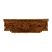 George III style mahogany sideboard, top detail.
