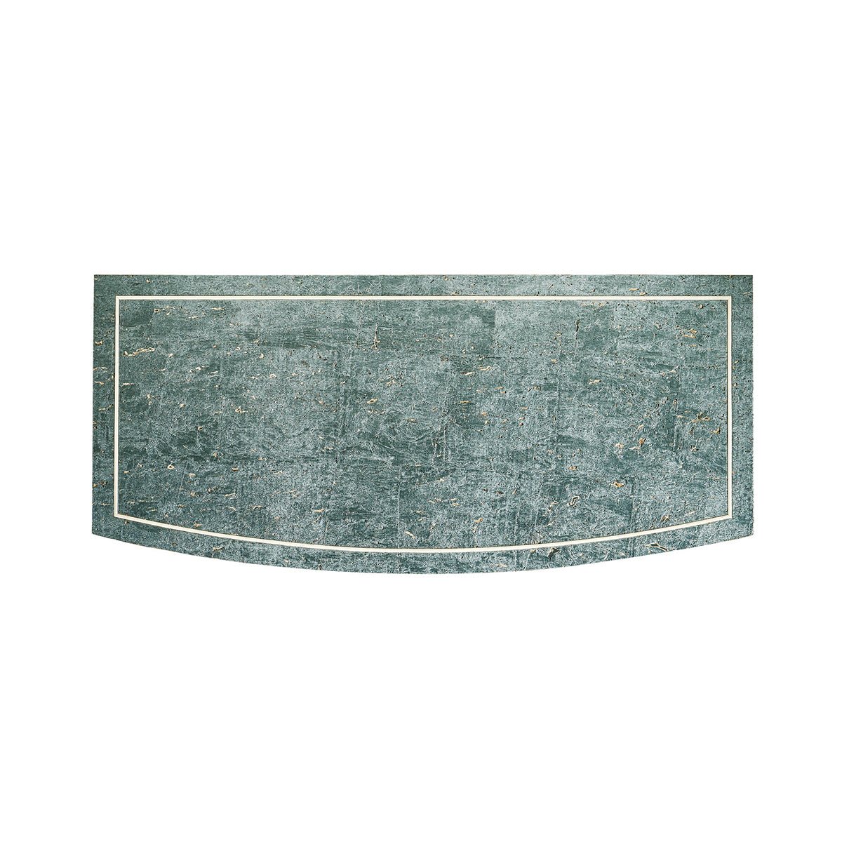 "Top view Georgian Bow Front Bedside Chest surface."