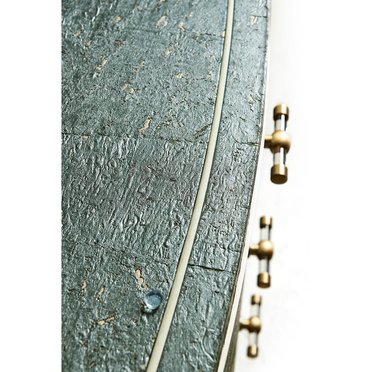 "Edge detail Georgian Bow Front Bedside Chest texture."