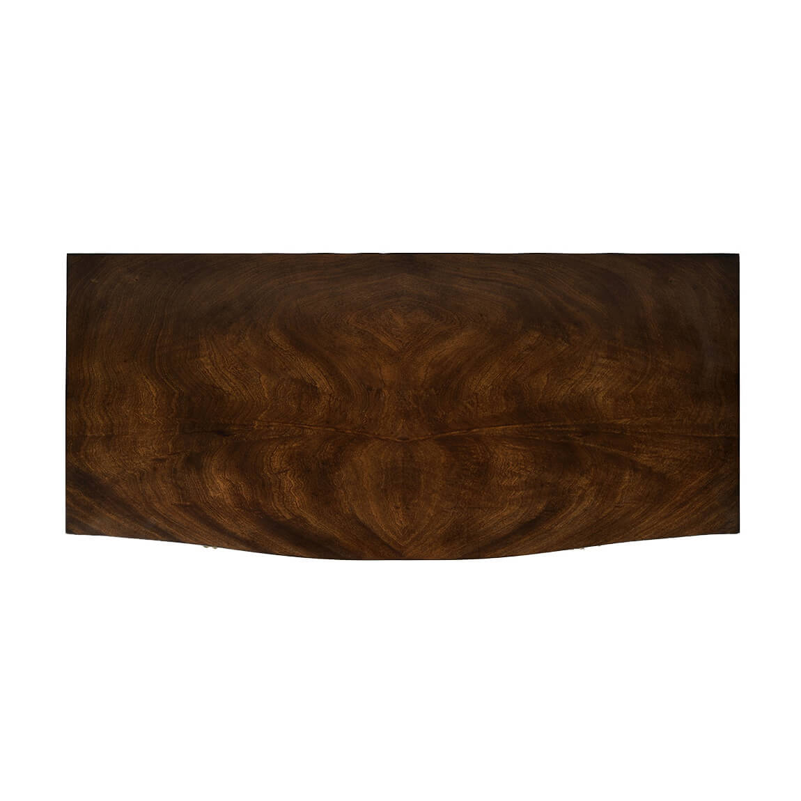 Top view of Georgian mahogany chest showing wood grain.