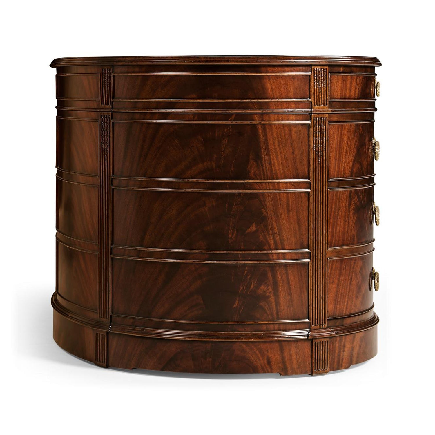 Side view of Georgian kidney-shaped executive desk.