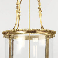 Detailed rim design of Georgian round hall lantern.