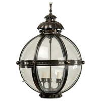 Bronze globe lantern, full view, small size.