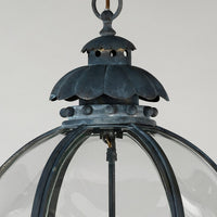 Close-up of lantern top with zinc finish details.