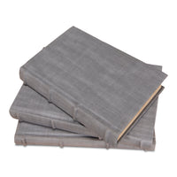 Gray Book Set of 12 in Linen, Raised Spine Bands - view 4