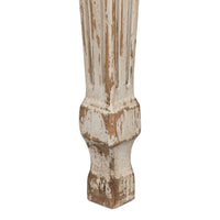 Table leg, distressed finish of French Provincial table