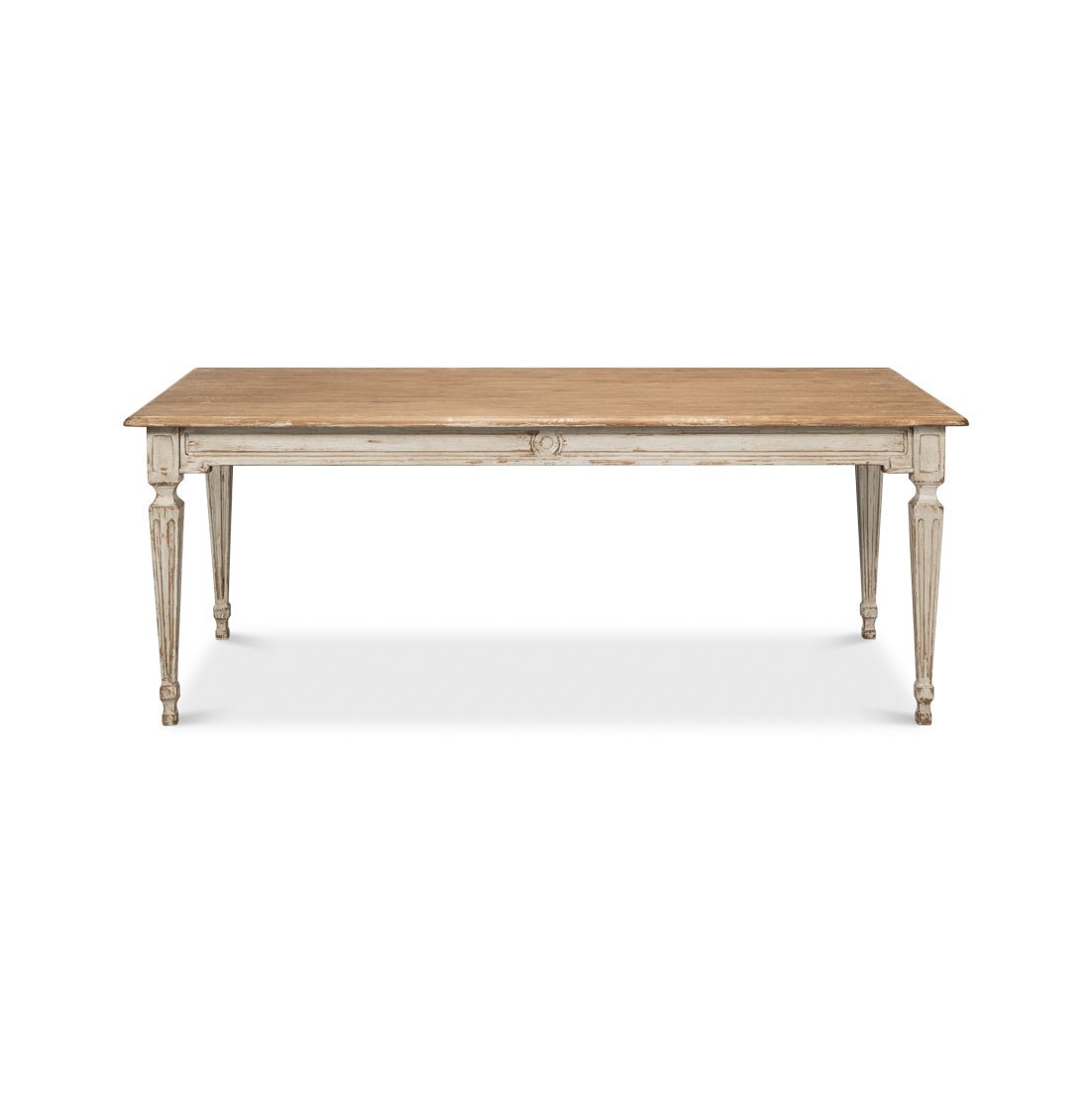 Front view of French Provincial dining table
