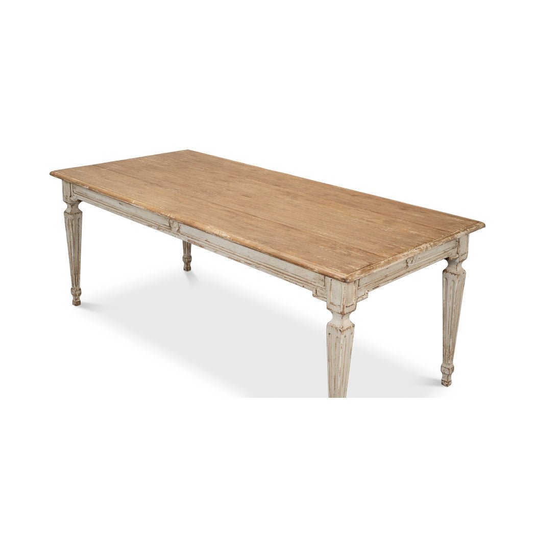 Top angle of French Provincial dining table