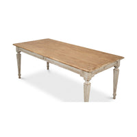 Top angle of French Provincial dining table