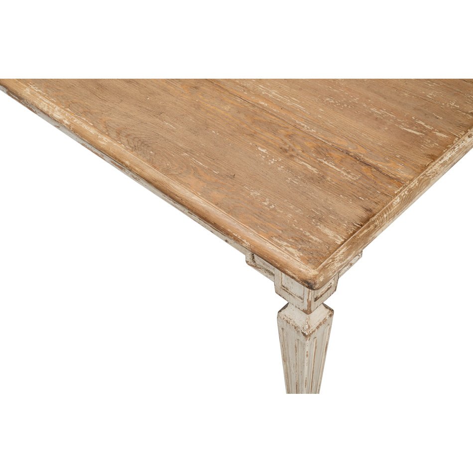 Close-up of table corner, wood texture detail