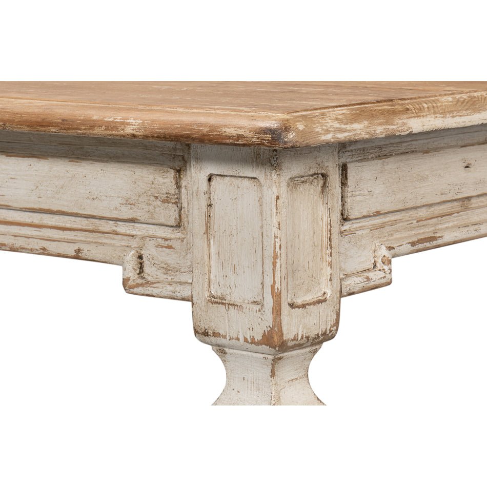 Corner design on French Provincial dining table