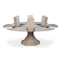 Gray Oak Expanding Jupe Dining Table - 85 1/2