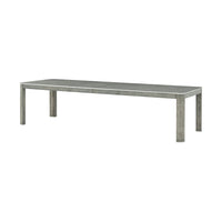 Long view of grey extending dining table.