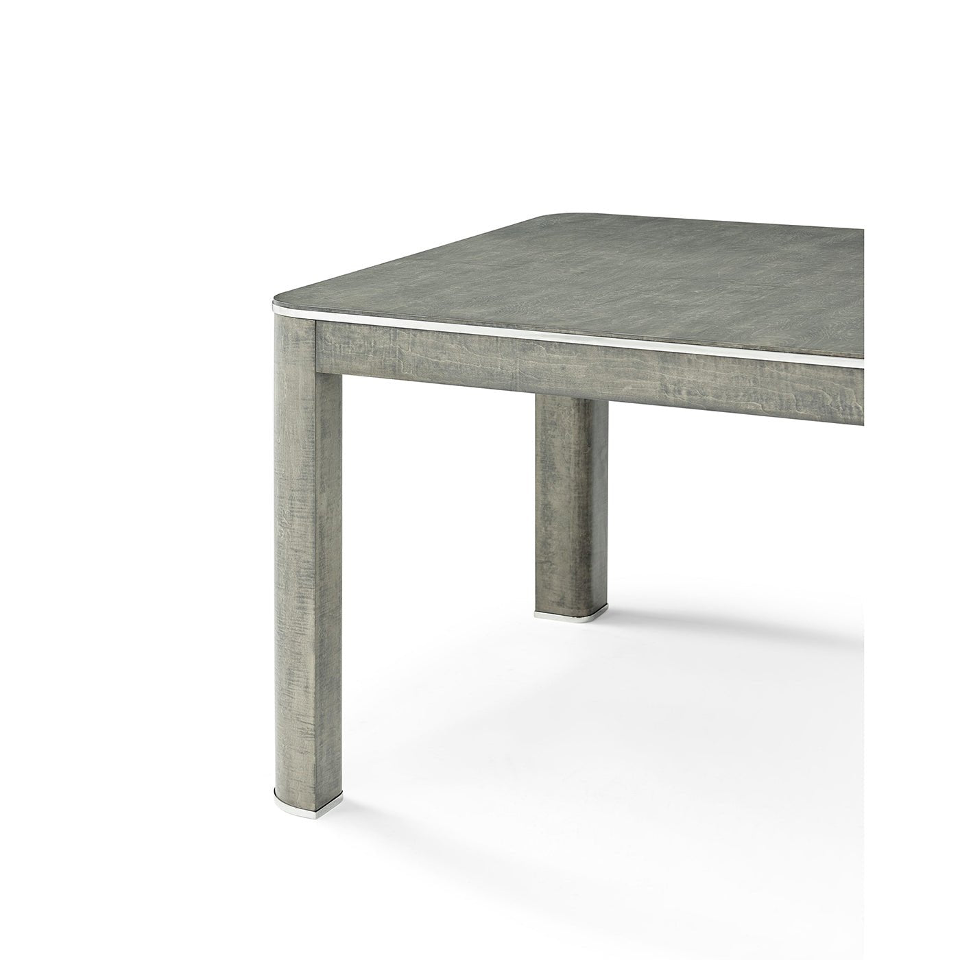 Close-up of table edge and legs.