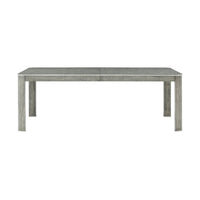 Straight view of extending dining table.