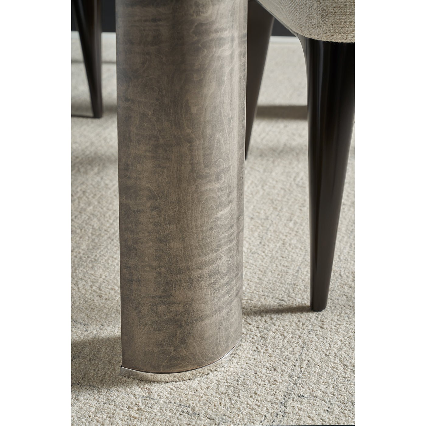 Detail of table leg texture and shape.