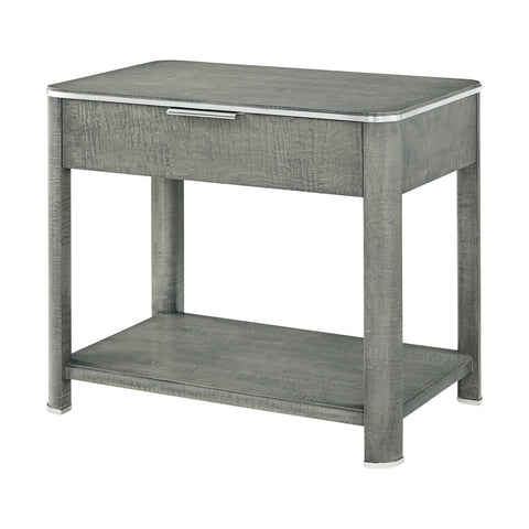 Grey Art Deco Style Nightstand