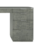 Close-up of desk drawers.