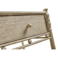 Greyed Oak Rustic Bedside Table - English Georgian America