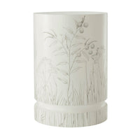 Hand painted drinks table featuring botanical design.