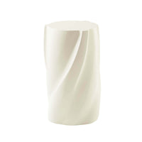 Helix Drinks Table, front view with smooth design.