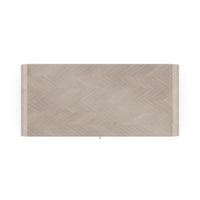 Top view of Herringbone Waterfall desk's herringbone pattern.