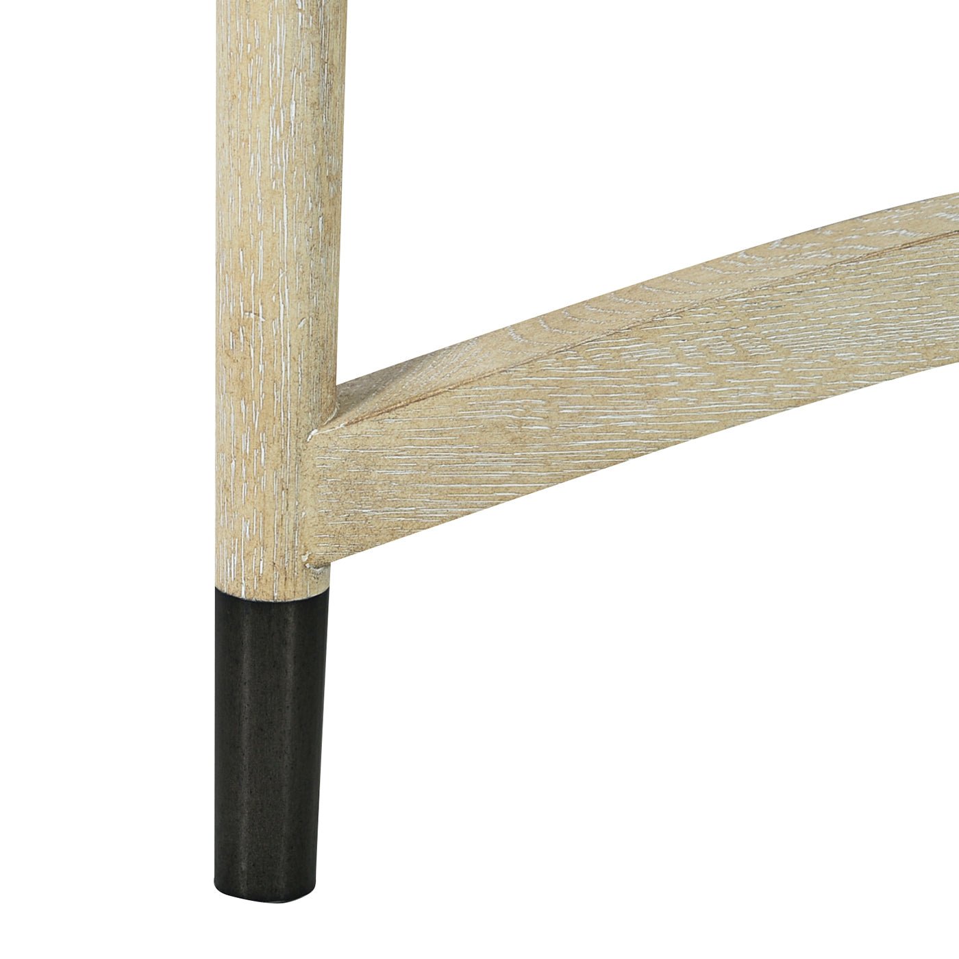 DemiLune console table, leg detail close-up