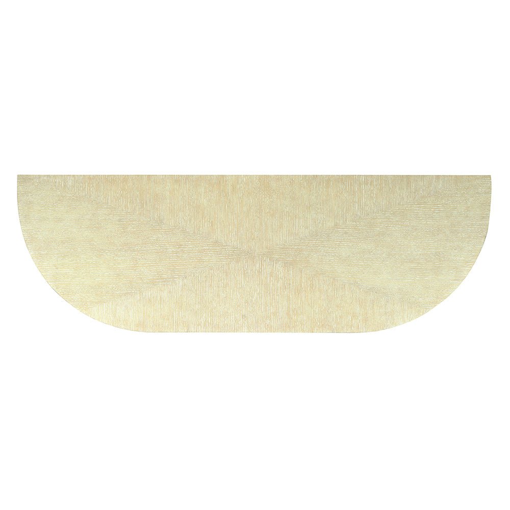 DemiLune console table, top view