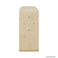 Hollywood Regency console table, alternate finish side view.