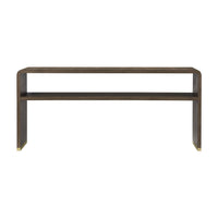 Hollywood Regency console table, front view.